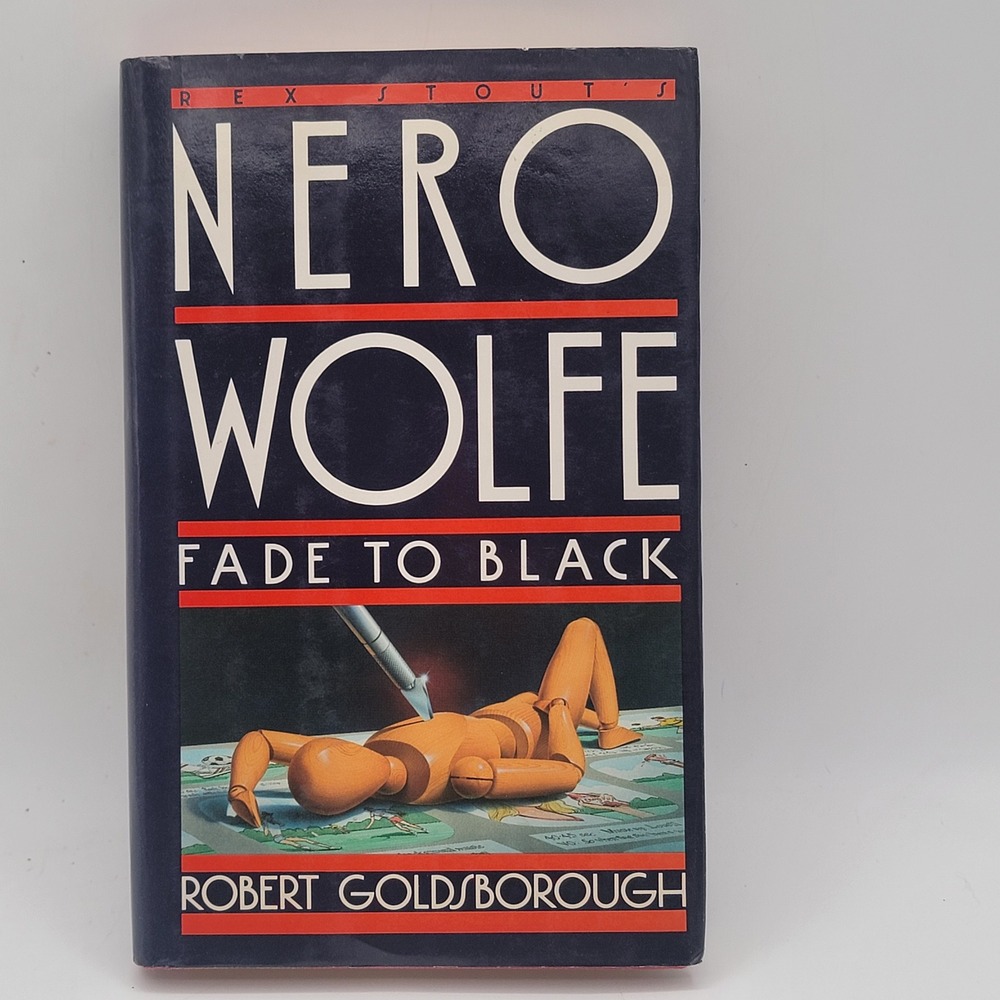 Robert Goldsborough Fade to Black Hardcover 1990 Nero Wolfe Mystery Good‎